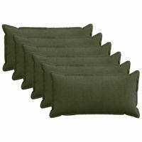 vidaXL Taie d'oreiller Vert 40 x 70 cm Coton satiné 6 pièces