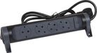 Legrand Premium Contactdoos - Stekkerdoos - Verdeelstekker 4X2P+A - Schuko - Randaarde Nederland - Verlengsnoer 1.5 Meter - Zwart