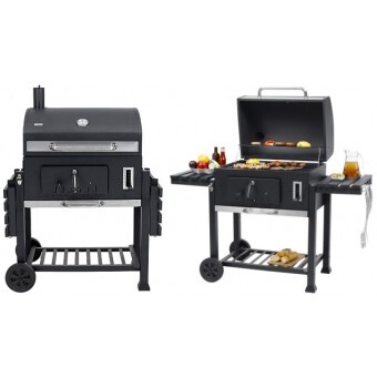 Tepro Garten Houtskool, Grillwagen Barbecue Toronto XXL Zwart, RVS houtskool barbecue / zwart