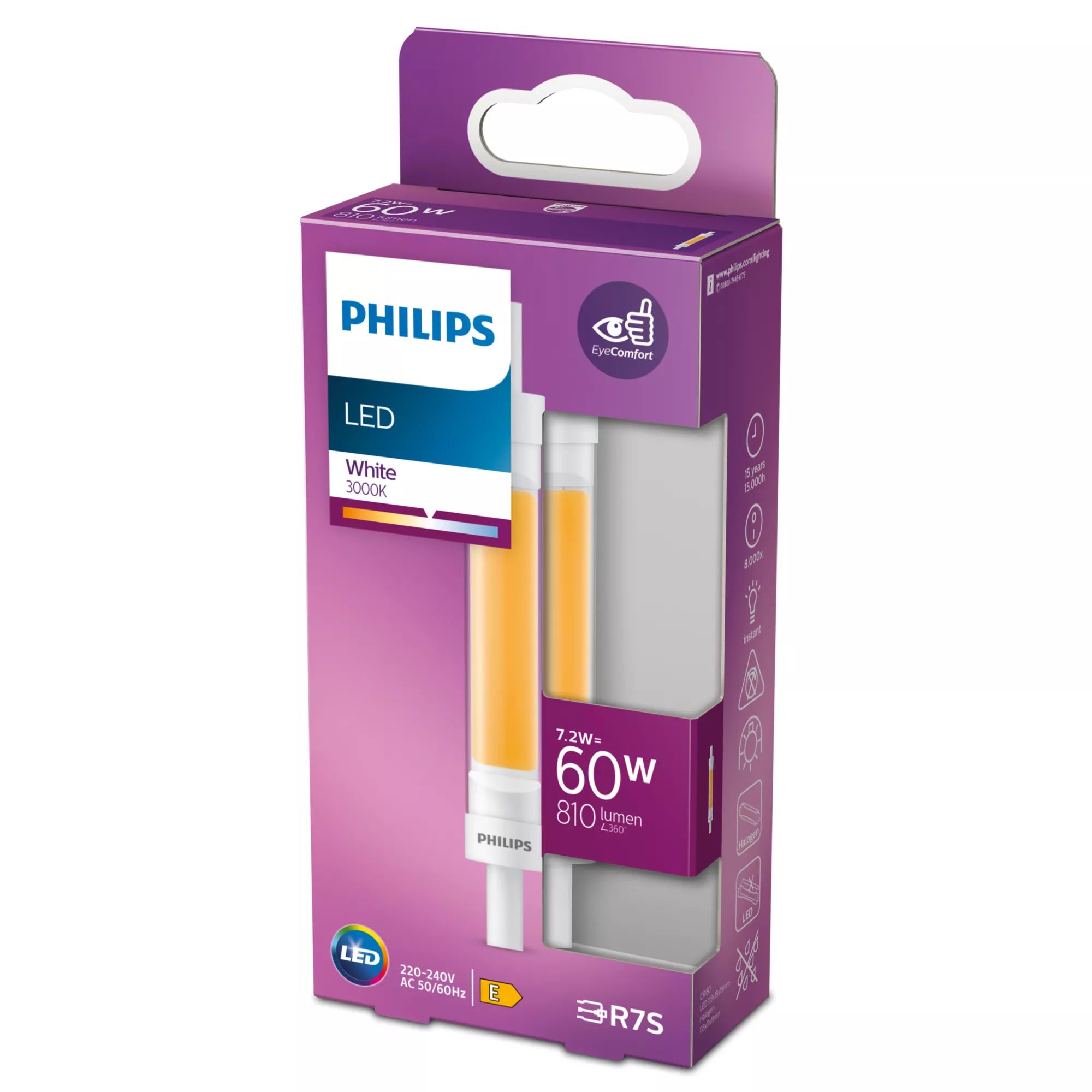 Philips Hue Philips LED R7s Staaf - 7W - Warm Wit - 118mm