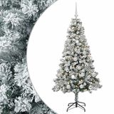 vidaXL Kunstkerstboom met ballen 120 cm 150 LED's Warmwit