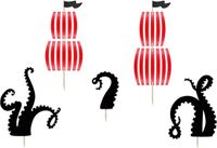 Piratenschip PartyDeco Caketoppers Piratenfeest set/5