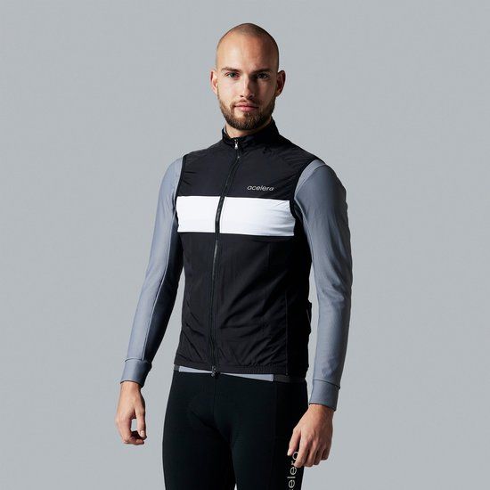 Acelera - Winddicht Fiets Gilet - Zwart - Heren Maat M