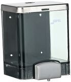 Jofel ac21150 Vision Toiletpapierhouder, grote rollen, zeepdispenser, navulbaar, fumé, 1,4 l