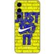Maniacase Housse de protection Samsung Galaxy S25 logo just do it couleur bleu front jaune