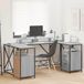 Maison Exclusive Bureau exclusif - Structure en panneaux de particules imitation bois gris Sonoma, dimensions : 182 x 101 x 87,5 cm