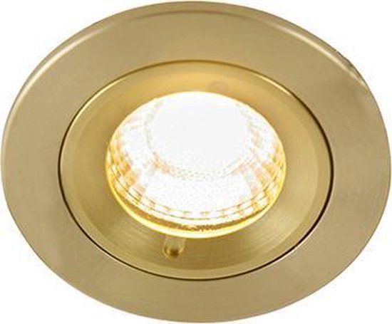 QAZQA Xena - Modern Recessed Spot - 1 Light - Ø 7.9 cm - Gold - IP44 - GU10