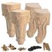 Pieds de meuble en bois - 4 pièces - pour meubles
