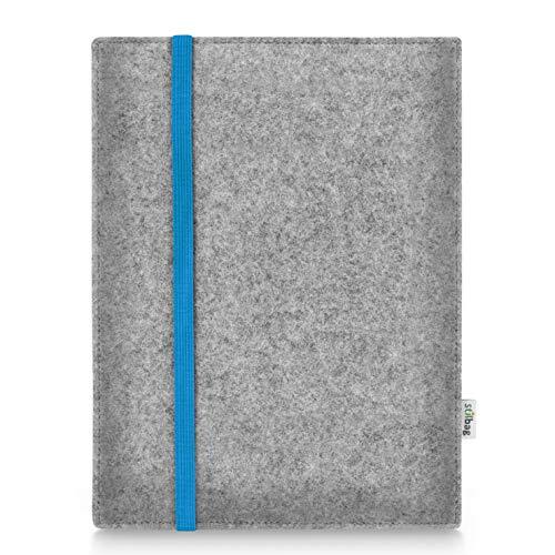 stilbag Tablet Vilttas Leon voor Apple iPad Pro 9.7 | Etui Case van Merino wolvilt | Kleur: blauw-lichtgrijs | Beschermhoes Made in Germany