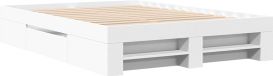 vidaXL Bedframe, wit, 135x190 cm, houtvezel