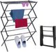 Marque non spécifiée Étagère à linge pliable - 6 niveaux - Noir
