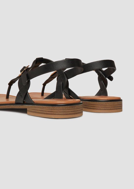 s.Oliver Sandalen Vrouwen Zwart Maat 37 Platte Sandalen
