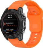 Strap-it Outdoor siliconen bandje geschikt voor Garmin Fenix 9 (Pro) 51mm / Fenix 8 (Pro) 51mm / Garmin Fenix 7x (Pro - Sapphire Solar) / Fenix 6x (Pro - Sapphire) / Fenix 5x (Plus) / Fenix 3 / Epix Pro (Gen 2 - 51mm) / Enduro 1-2-3 - Oranje