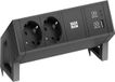 Bachmann Desk 2 met 2x stopcontact + USB A/C charger, 0,2 meter GST18-3 - zwart (902962)
