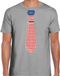 Bellatio Decorations Verkleed shirt voor heren - stropdas Amerika - grijs - supporter - themafeest L