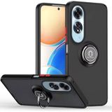 Tumundosmartphone Matte hoes met zwarte rand en 360° draaibare ring voor OPPO A60 4G