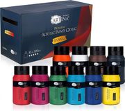 Artina Crylic Acrylverf Set Crylic 10 stuk - 500ml Flessen Schilderij Set Kleurrijke Verf Set - Levendige Kleuren