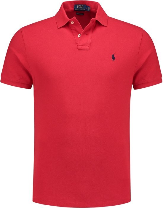 Ralph Lauren Custom Slim fit polo van piqué katoen met logoborduring