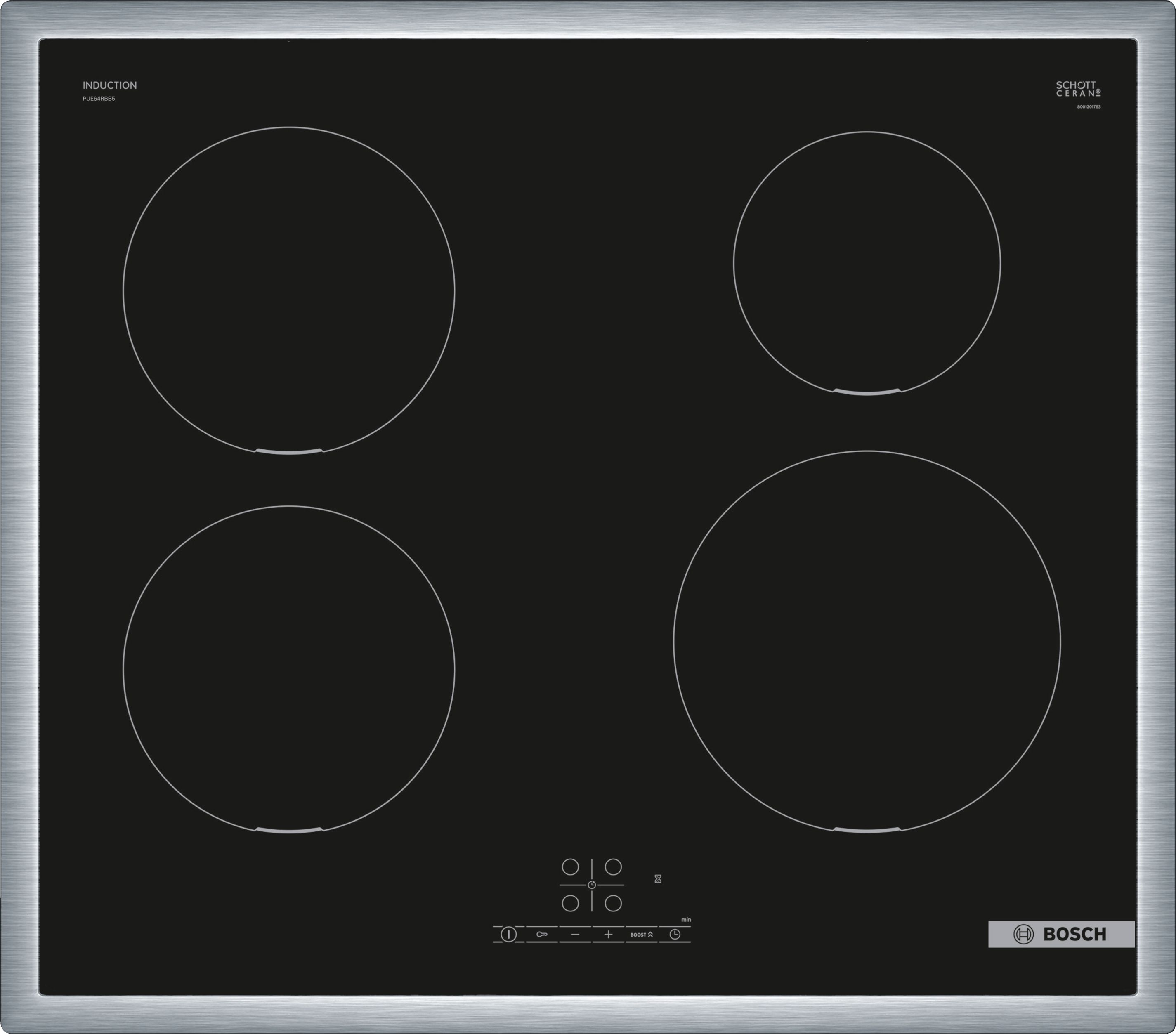 Bosch Serie 4 PUE645BB5D - Inductie Kookplaat - 4 Zones - Zwart