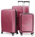 HAUPTSTADTKOFFER TXL Set de 3 valises légères et robustes Trolleys de voyage Compartiment pour ordinateur portable Valises sur roulettes Set de bagages Valises de voyage lightweight Travel Bags, Berry