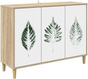 vidaXL Dressoir HANAU Sonoma 102 x 33 x 75 cm Bewerkt hout