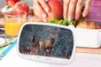 MuchoWow Boîte à pain - Animaux de la forêt Cerf - Blanc - Lunchbox - 18x12x6 cm - Sans BPA