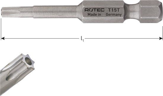 Rotec PRO Krachtbit T 40 L=50, E6.3, tamper-resist., BASIC (vpe 2)