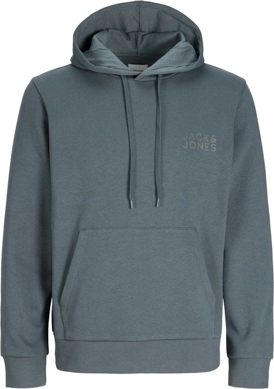 JACK & JONES PLUS SIZE JACK&JONES Heren Trui met Capuchon - 70% Katoen, 30% Polyester - Maat 6XL - Grijsblauw