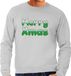 Bellatio Decorations Merry xmas foute Kersttrui - grijs - heren - Kerstsweaters / Kerst outfit XXL
