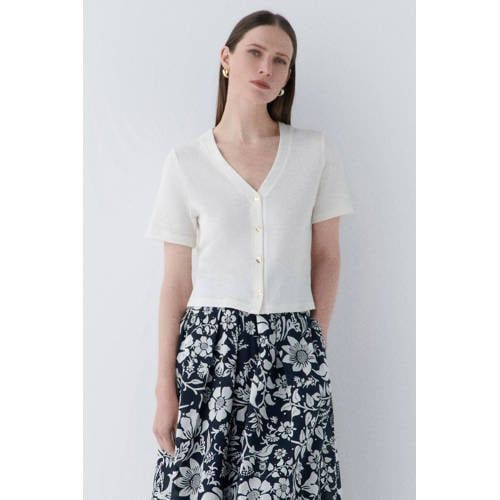 Caroll gebreid vest ecru