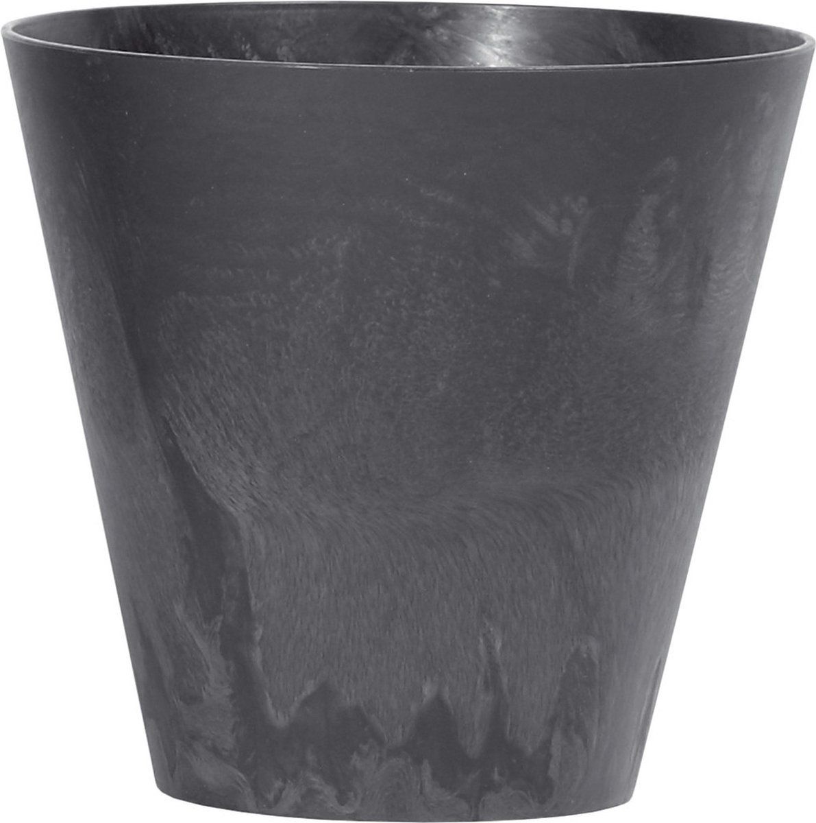Prosperplast Kunststof bloempot betonlook 30 cm antraciet grijs