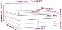 vidaXL Boxspringbed met matras, kunstleer, grijs, 160x200 cm