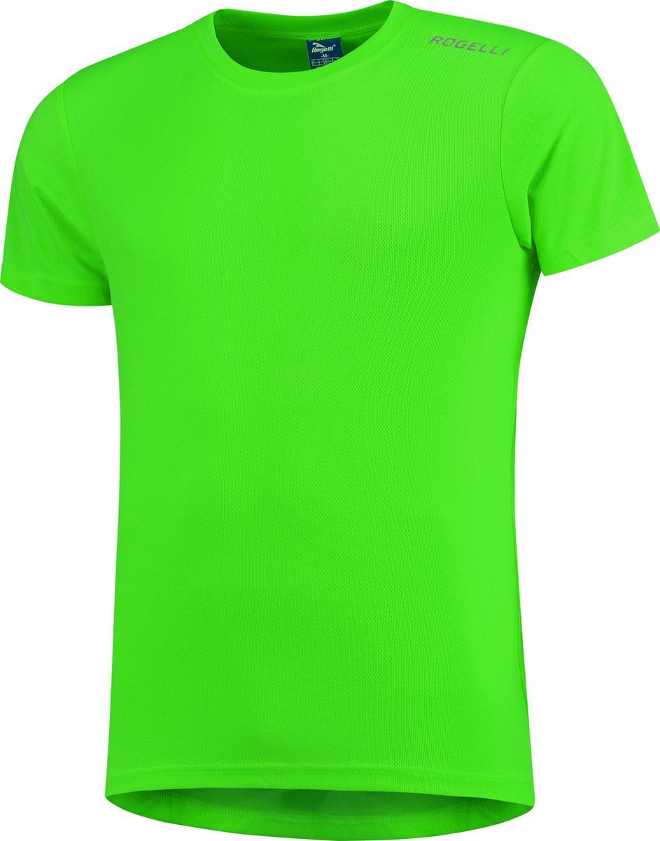 Rogelli Running T-Shirt Promotion Fluor Groen 152-164