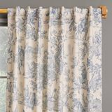 Maison d' Hermine Le Miller Gordijn, 100% katoen, blauw, 127 x 213 cm
