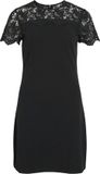 VILA VICLARA S/S O-NECK SHORT DRESS/KA Zwart Dames M