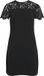 VILA VICLARA S/S O-NECK SHORT DRESS/KA Zwart Dames M