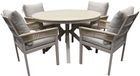AVH-Collectie Samantha Saigon table de jardin 120xH75 cm 5 pièces latte céramique