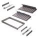 Emuca - Kit de tiroir à chaussures extensible pour armoires Quartz, réglable, module 700mm, Acier, aluminium et plastique, Titane