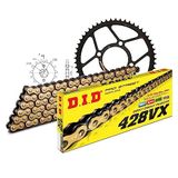Kettingset DID Kettingset staal 428VX / 130 klinknagel slot voor Honda MTX R S 125 cc bj. 1983-1994