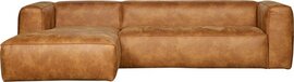 WOOOD Bean Corner Sofa Left - Recycled Leather - Cognac - 305x175x73 cm