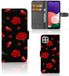 B2Ctelecom Samsung Galaxy A22 5G Book Case van Kunstleer en TPU met Bloemen en Rozen opdruk