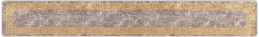 vidaXL - Tapijt - Runner - MARSA - Grijs en Goud - 50 x 350 cm - Polyester en PVC