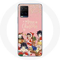 Maniacase Hoesje voor Vivo Y21s 2021 / Y21 2021 Demon Slayer Merry Christmas Poster Anime Manga