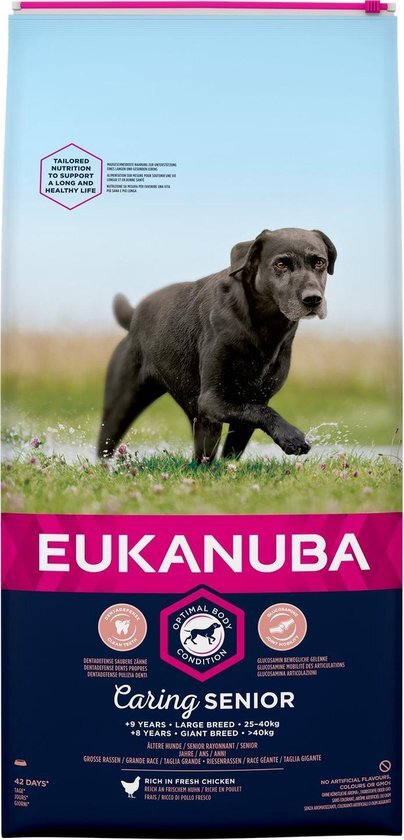 EUKANUBA Caring Senior Large Breed Kip - Hondenvoer - 15 kg