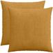 vidaXL Kussensloop 2 stuks Geel 80 x 80 cm Corduroy