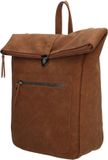 Beagles Cambrils Rugzak Dames - Schooltas met roltop en tabletvak - Dagrugzak van Imitatieleder met ritssluiting - Bruin