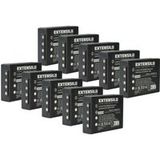 EXTENSILO 10x Batterie kompatibel mit HBC Spectrum A, 1, B, 2 Funkfernsteuerung (2500 mAh, 6 V, NiMH) - Noir
