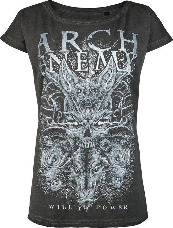 Arch Enemy Will To Power Dames T-shirt - antraciet - 3XL