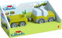 HABA Kullerbü Knikkerbaan - Terreinwagen met aanhanger