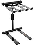 Audibax TOP-30 Laptopstandaard, standaard voor computer voor DJ of studio, in hoogte verstelbaar van 24,5 tot 36 cm, inclusief tas, inklapbare laptopstandaard voor DJ, gemaakt van staal